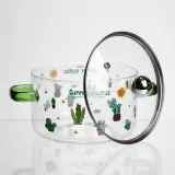 Каструля з боросилікатного скла Summer Cactus 1,8 л Yiwu HP-GP-37