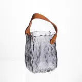 Ваза сумочка з ручкою 12×8.5×16 (см) декоративна скляна ваза для квітів 800 (мл) Сирія HP-19-154-2