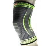 Компрессионный наколенник MadMax MFA-284 3D Compressive knee support Dark grey/Neon green (1шт.) L