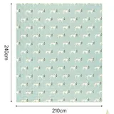 Килимок для пікніка Naturehike CNK2350WS010 210*240 см, блакитний із принтом