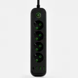 Сетевой фильтр-удлинитель 4 розетки 3xUSB-A 1xUSB-C 3м черный HP-5-38M
