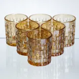 Набір чарок для міцних напоїв Shot glass 6 штук по 75 мл коричневий HP-17-37