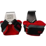 Крюки для тяги на запястье MadMax MFA-330 Lat Hooks Antic silver/Grey/Red