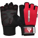 Перчатки для фитнеса RDX W1 HALF RED-XL
