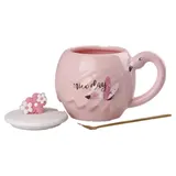 Чашка керамическая Flamingo 500мл с крышкой и ложкой чашки для кофе Nice day HPCY8276ND
