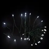 Гирлянда Конский хвост Мишура 1200 LED 20 нитей 2 м зеленая, белый Garlando D1200L2MGW