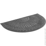 Килимок придверний MultyHome Halfmoon Contours, темно-сірий, напівкруг, 60x 90cm
