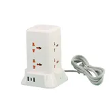Сетевой фильтр удлинитель 4.8 м с лампой на 6 универсальных розеток с 2 USB, 1 Type-C, беспроводная зарядка HP-5-3MF