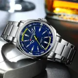 Мужские часы Curren 8455 Silver-Blue
