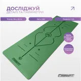 Килимок для йоги професійний EasyFit Pro каучук 5 мм Зелений