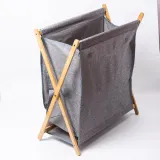 Кошик для білизни на підставці 52×30×60 (см) м'який Сірий HP-41-17