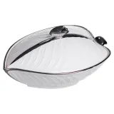 Супниця 800 (мл) порцелянова 26×18×14 (см) з кришкою Білий з сріблом XL-4074AS