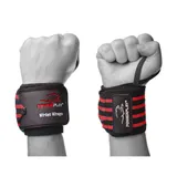 Кистевые бинты PowerPlay 3081 Gym WristT Wraps Черно-Красные