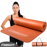 Килимок для фітнесу та йоги EasyFit NBR 10 мм Помаранчевий