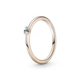 Срібна каблучка Pandora Rose з блакитним камінцем