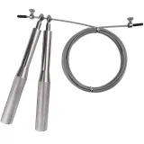 Скакалка скоростная на подшипниках алюминиевая PowerPlay 4207 Elite Jump Rope Серебряная (3m
