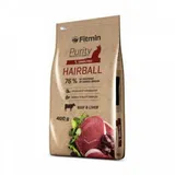 Fitmin cat Purity Hairball 400 г говядина и печень/ комплексный корм для взрослых длинношерстных кошек