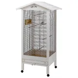 Деревянный вольер для канареек и маленьких птиц, 84,5 x 65,5 x h 165 см HEMMY