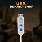 Гирлянда-штора Роса 300 LED 10 нитей 3*3 м USB GarlandoPro USB173308Y
