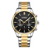 Чоловічий годинник  Curren 8446 Silver-Gold-Black