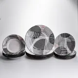 Столовый сервиз на 6 персон 18 предметов набор фарфоровых тарелок HP-HK-A3