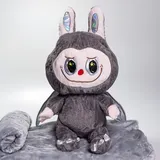 М'яка іграшка-плед, подушка 3 в 1 Labubu Brown Dragon плед в іграшці дитячий плед іграшка Лабубу Сірий 520-29G