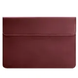 Шкіряний чохол-конверт на магнітах для MacBook Pro 16" Бордовий Crazy Horse