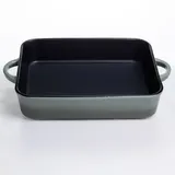 Форма для випікання порцелянова з ручками 29.5х23.5х6.5 см чорний KS-624