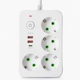 Мережевий фільтр-подовжувач 4 розетки 2xUSB-A 1xUSB-C 5м білий HP-5-47
