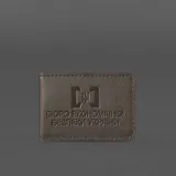 Шкіряна обкладинка для посвідчення БЕБ (Бюро економічної безпеки України) Темно-бежева