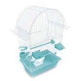 Клетка для птиц Лори Ретро 45 x 28 x 18 см голубая цинк