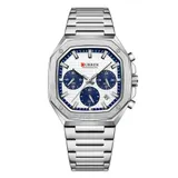 Мужские наручные часы Curren 8459 Silver-White
