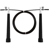 Швидкісна скакалка EasyFit Speed Cable Rope 3 м зі стальним тросом чорна