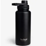 Стеклянная для воды металлическая с двойной вакуумной изоляцией Bohtal Insulated Sports Bottle 960 мл/32 унции Черный
