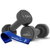 Гантелі вінілові PowerPlay 2 * 1,5 кг. PP_4121 Чорні (2шт. - пара)
