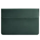 Шкіряний чохол-конверт на магнітах для MacBook Pro 16" Зелений Crazy Horse