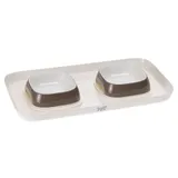 Пластиковий піднос із мисками GLAM для котів і собак 40 x 23 x висота 4,5 см - 0,4 л TRAY GLAM
