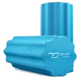 Массажный ролик 7SPORTS профилирован YOGA Roller EVA RO3-45 синий (45* 15см.)