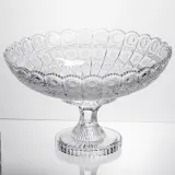Фруктовниця на ніжці скляна Queen Lace 32 см під кришталь Yiwu HP-34-47