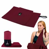 Спортивное полотенце Love You 70x140 из микрофибры Бордо